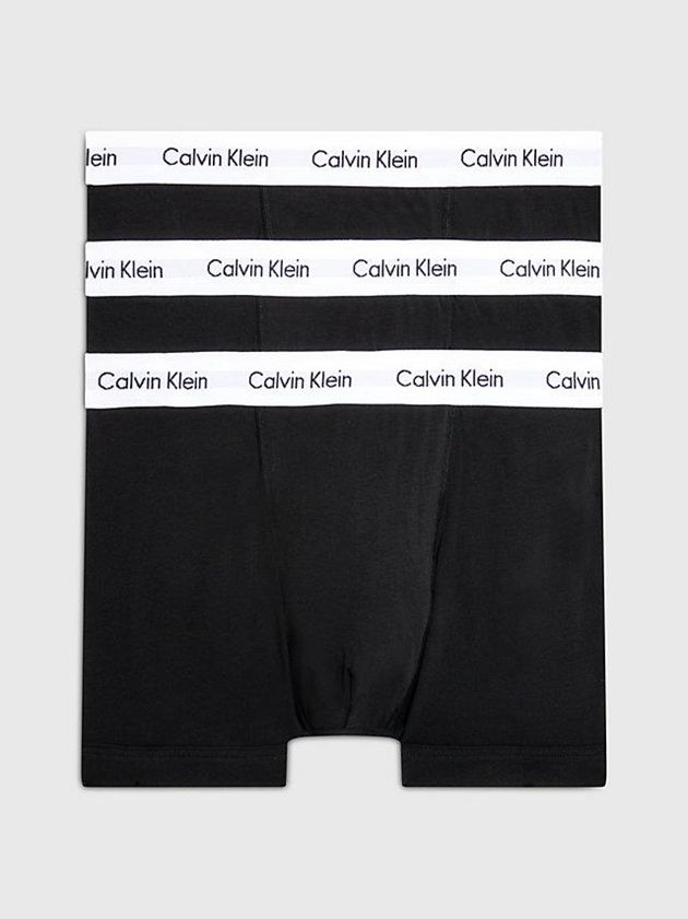 Calvin Klein USA 3 Pack - Cotton Stretch Mens Trunks Black 5492178-VI